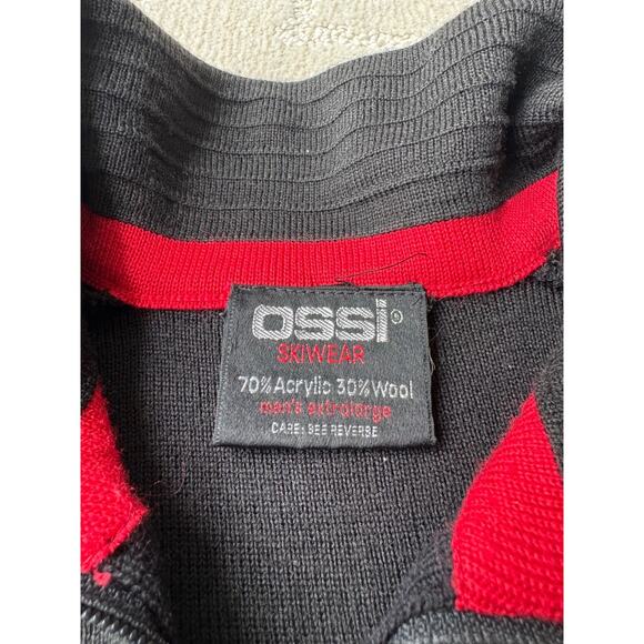 VTG OSSI Skiwear Wool Blend 1/2 Zip Sweater Turtleneck - Picture 3 of 8
